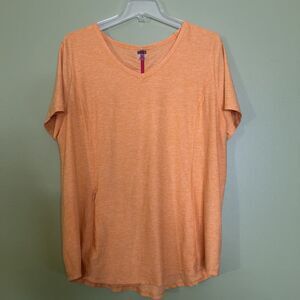 Duluth Trading XXL Short Sleeve Shirt Armachillio Orange Athletic Workout Top